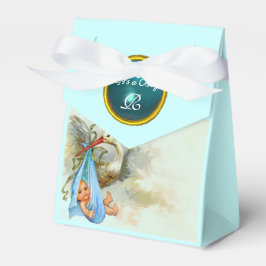 CAJA PARA REGALOS HISTORIAL BEBÉ CHICO DUCHA AZUL GEM STONE MONOGRAM