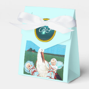 CAJA PARA REGALOS HISTORIAL TWIN BEBÉ CHICO DUCHA AZUL GEM STONE MON
