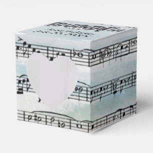 Caja Para Regalos Hoja boda Música En Acuarela