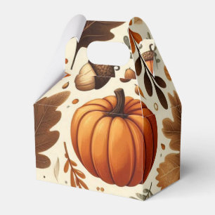 Caja Para Regalos hojas clásicas/calabazas/bellotas Otoño