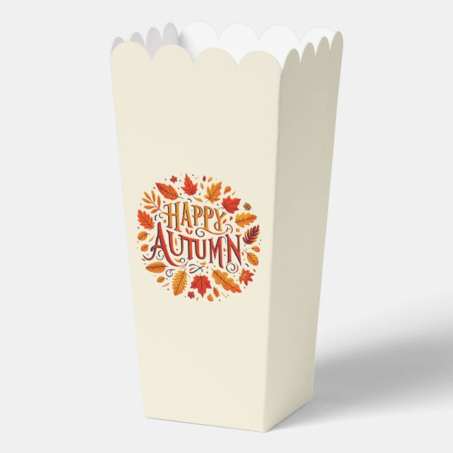 Caja Para Regalos hojas clásicas y otoño feliz (Reverso )