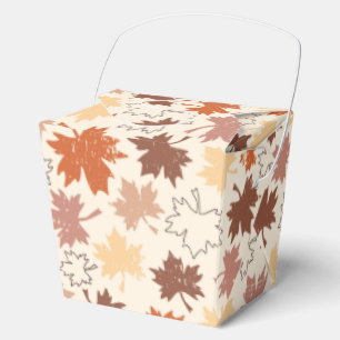 Caja Para Regalos Hojas de arce otoñales tonos de tierra