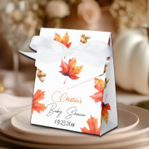 Hojas de arce y coronas Baby Shower