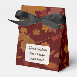 Caja Para Regalos Hojas de otoño con color y texto Personalizado