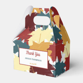 Caja Para Regalos Hojas de otoño rústicas de otoño