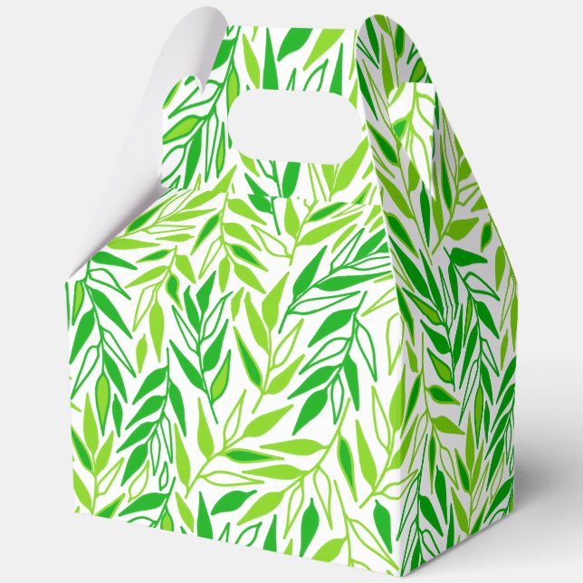 Caja Para Regalos Hojas de peluca. (Anverso)