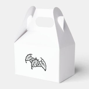 Caja Para Regalos Hojas de roble en forma de murciélago sombreadas