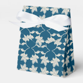 Caja Para Regalos Hojas eólicas azules plateadas
