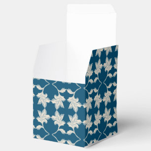 Caja Para Regalos Hojas eólicas azules plateadas