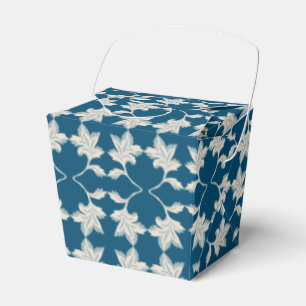 Caja Para Regalos Hojas eólicas azules plateadas