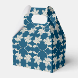 Caja Para Regalos Hojas eólicas azules plateadas