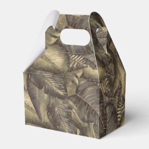 Caja Para Regalos Hojas Tropicales Rústicas Botánicas Elegantes Vint