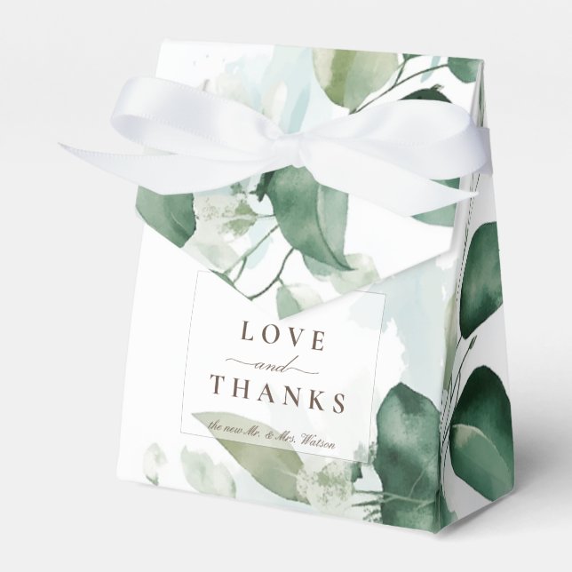 Caja Para Regalos Hojas verdes de primavera (Front Side)