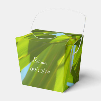 Caja Para Regalos Hojas verdes, luz solar y cielo azul