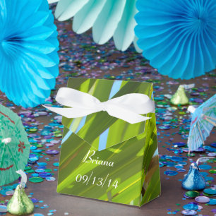 Caja Para Regalos Hojas verdes, luz solar y cielo azul