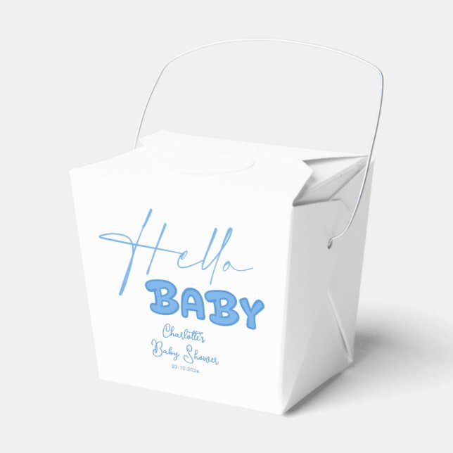 Caja Para Regalos Hola Baby Elegant Baby Shower (Front Side)