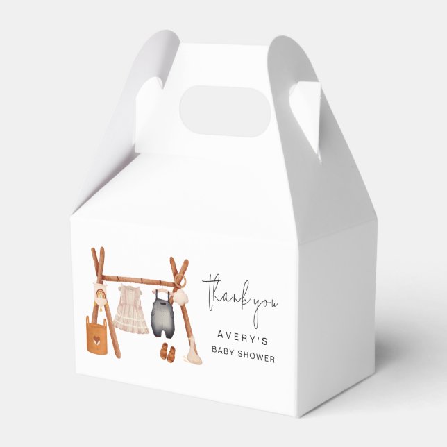 Caja Para Regalos Hola, bebé | Cute Boho Clothes Baby Shower (Front Side)