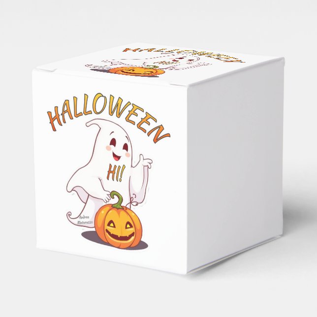 Caja Para Regalos ¡Hola! Halloween (Costado Anverso)
