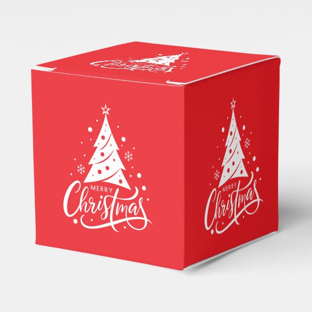 Caja Para Regalos Holiday Favor Gift Box (Costado Anverso)