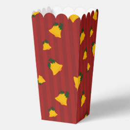 Caja Para Regalos Holiday Red Gold Stripe Bells Christmas