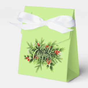 Caja Para Regalos Holly Merry Christmas FavBox
