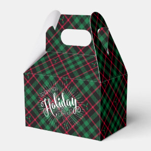 Caja Para Regalos Holly Plaid l Senderle Holiday Cheer