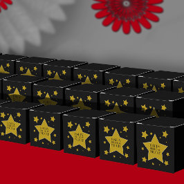 Caja Para Regalos Hollywood Birday Theme Gold Stars On Black
