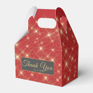 Caja Para Regalos Hollywood Carpet Gold Dust Party Favor Box