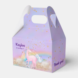 Caja Para Regalos Holografía de unicornio de color de agua