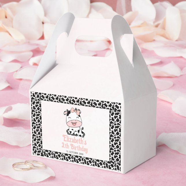 Caja Para Regalos Holy Cow, Adorable cow birthday girl (Boda)