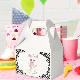 Caja Para Regalos Holy Cow - First Birthday Girl Cow Theme