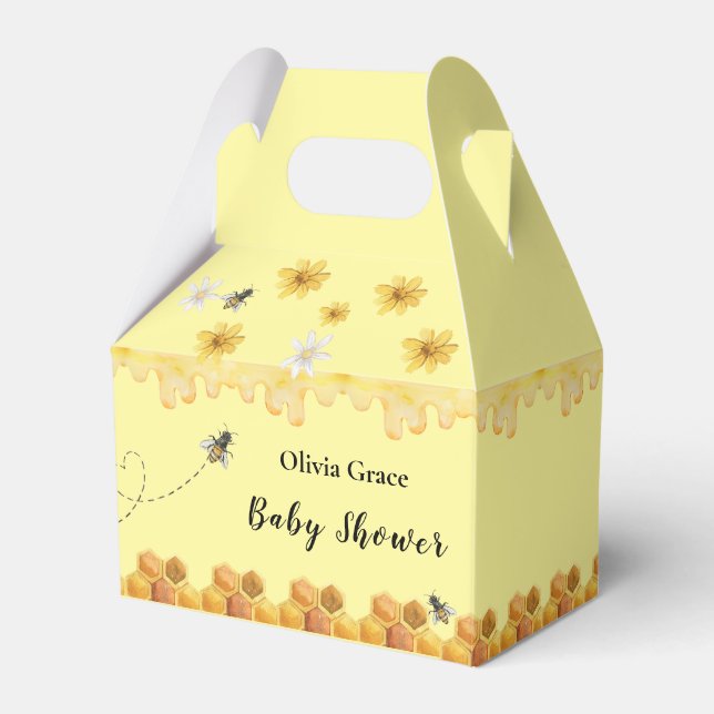 Caja Para Regalos Honey Bee Baby Shower (Front Side)