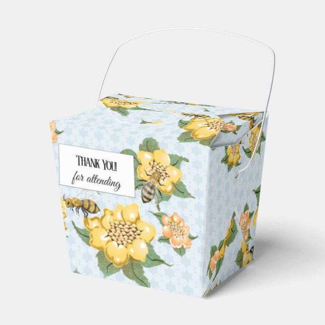 Caja Para Regalos Honey Bees Honeycomb Shower (Front Side)