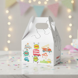 Caja Para Regalos Honk beep vroom vehículos felices cumpleaños