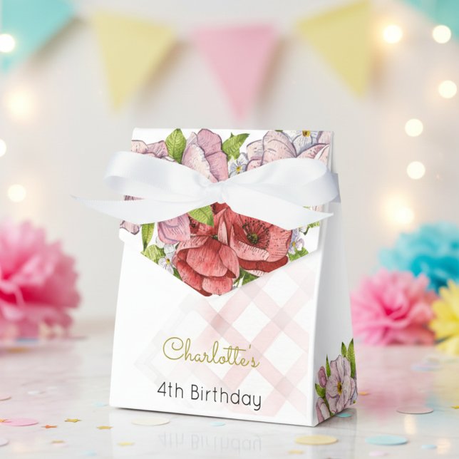 Caja Para Regalos Hora cuatro té, té florido cumpleaños (Subido por el creador)