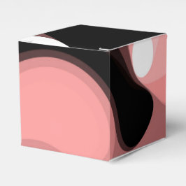 Caja Para Regalos Horizonte del atardecer: Resumen rosa, negro y bla