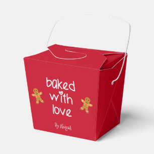 Caja Para Regalos Horneado con amor - Hombres con pan de jengibre - 