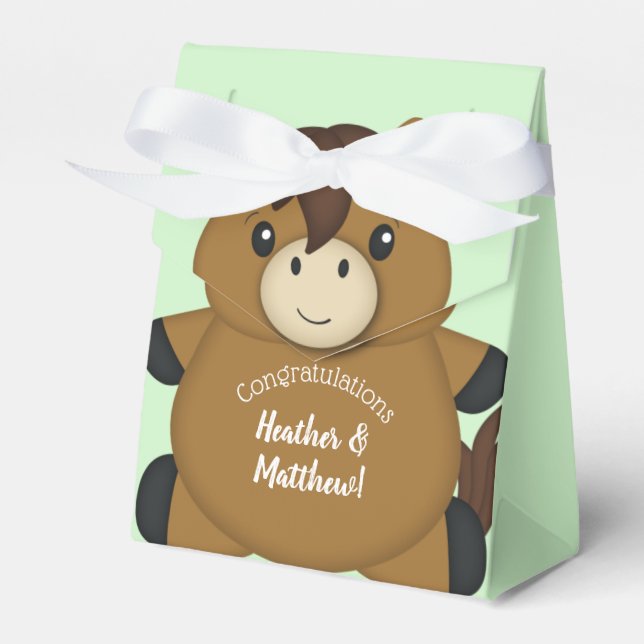 Caja Para Regalos Horse Baby Shower (Front Side)