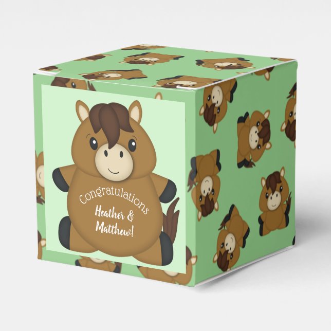 Caja Para Regalos Horse Baby Shower (Costado Anverso)