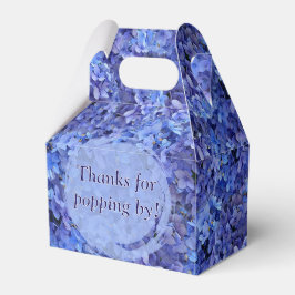 Caja Para Regalos Hortensia Azul Favor Gable Box