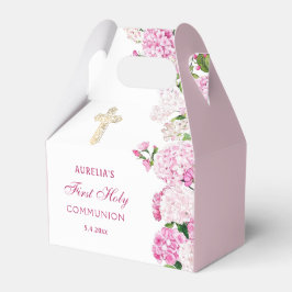Caja Para Regalos Hortensia Rosa Primera Comunión Gable