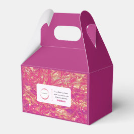 Caja Para Regalos Hot Pink Gold Bits Black Bow Small Business