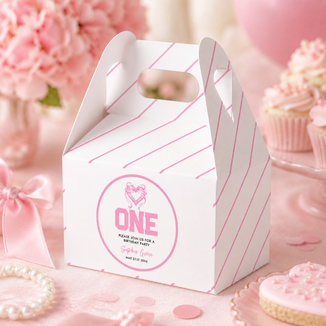 Caja Para Regalos https://www.zazzle.com/cute_pink_bow_coquette_1st_ (favor boxes)