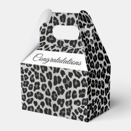 Caja Para Regalos Huella de leopardo de la nieve