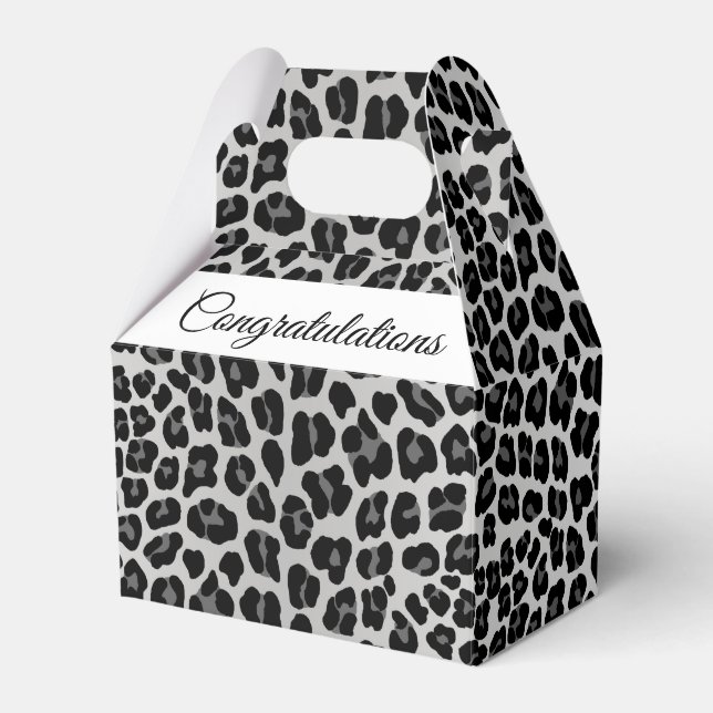 Caja Para Regalos Huella de leopardo de la nieve (Front Side)