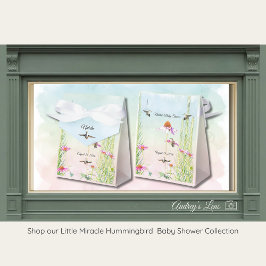Caja Para Regalos Hummingbird & Wildflower Baby Shower