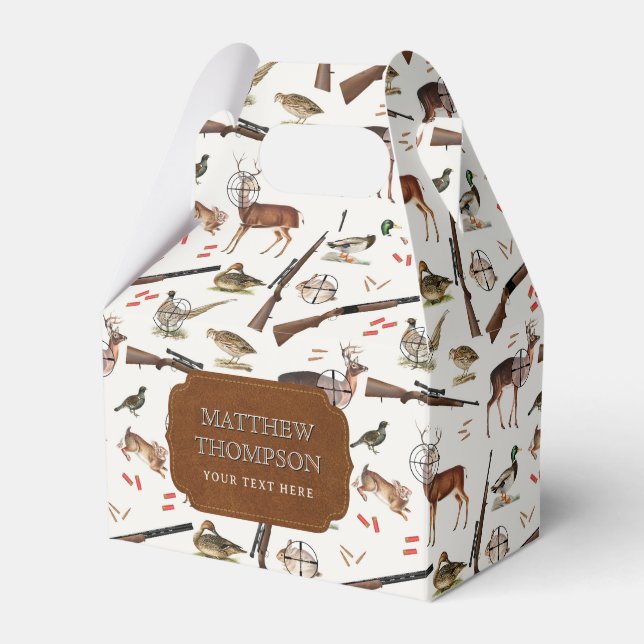 Caja Para Regalos Hunting Wildlife Outdoorsman Pattern (Front Side)