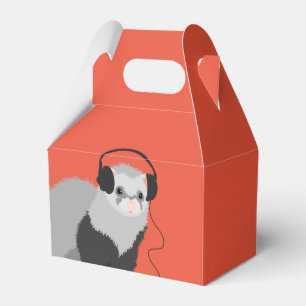 Caja Para Regalos Hurón divertido del amante de la música