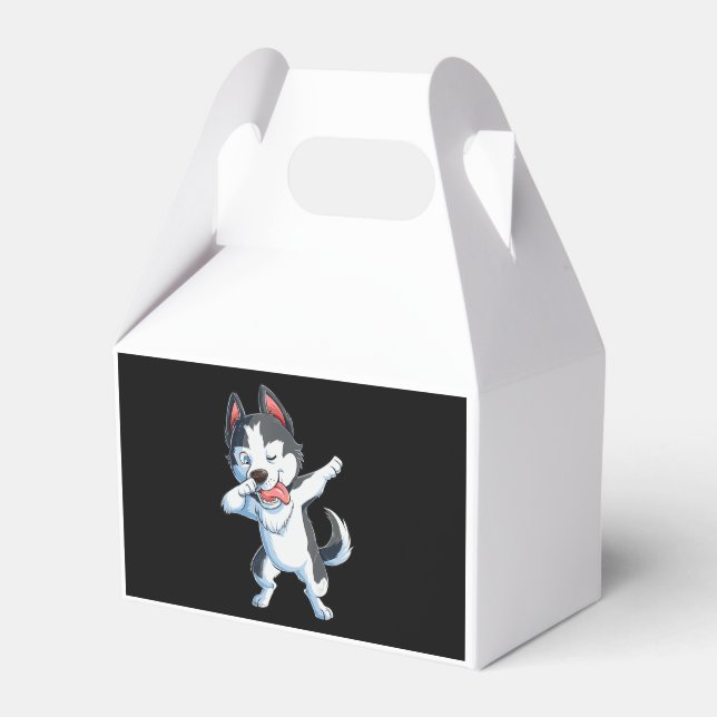 Caja Para Regalos Husky | Dabbing Siberian Husky Lover Niños Dab (Front Side)