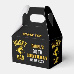 Caja Para Regalos Husky Dad, cumpleaños de papá perro